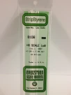 Evergreen - HO SCALE STYRENE STRIP 1X8 10pcs