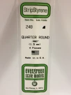 Evergreen - QUARTER ROUND-1.50MM 4pcs