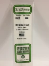 Evergreen - HO SCALE STYRENE STRIP 6X8 10pcs