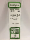 Evergreen - HO SCALE STYRENE STRIP 2X10 10pcs