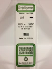 Evergreen - STRIPSTYRENE WHITE.38X3.2MM 10pcs