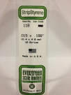 Evergreen - STRIPSTYRENE WHITE.38X4.8MM 10pcs