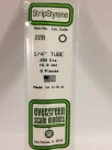 Evergreen - TUBE WHITE 35CM LONG X 6.3MM 3pcs