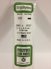 Evergreen - STRIPSTYRENE WHITE1.5X6.3MM 8pcs