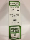 Evergreen - STRIPSTYRENE WHITE .38X4MM 10pcs