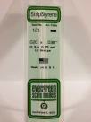 Evergreen - STRIPSTYRENE WHITE .5X.75MM 10pcs