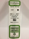 Evergreen - STRIPSTYRENE WHITE 1.5MM SQ 10pcs