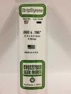 Evergreen - STRIPSTYRENE WHITE 1.5X4MM 9pcs