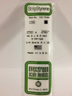 Evergreen - STRIPSTYRENE WHITE 6.3MM SQ 3pcs