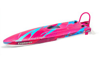 TFL 1158 Explorer 2.4G 50km/h 3S Brushless RC Boat Fast High Speed LED Light Self-Righting Water Cooling System - Pink