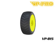 VP-PRO 815 Daggers Evo 1/8 Offroad Buggy Tires Pre-Glued on Yellow Rims - M4 Super Soft Compound (2 Pcs)