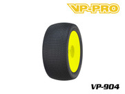 VP-PRO 904 Turbo Trax STR 1/8 Offroad Truggy Tires Pre-Glued on Yellow Rims - M4 SuperSoft (2)