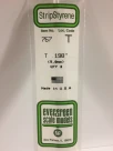 767 - .198" (5.0mm) OPAQUE WHITE POLYSTYRENE T SHAPE