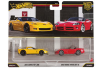 Hot Wheels Premium Car Culture 2012 Corvette Z06 & 2003 Dodge Viper SRT-10 2 pack