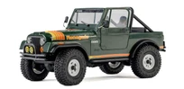 1/30 SCX30 Jeep CJ-7 Renegade 4X4 RTR Brushed Rock Crawler (Battery & Charger Included), Classic Green