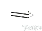 T-Works - DLC Coated Front Shock Shaft 57.8mm ( Team Associated RC8 B4 / T3 Series ) (2)