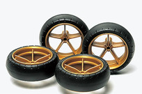 Tamiya - Large Diameter Narrow Lightweight Wheels w/Arched Tires