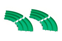 Tamiya - Curve Section Set (Green, 4 Pcs.) [95491]