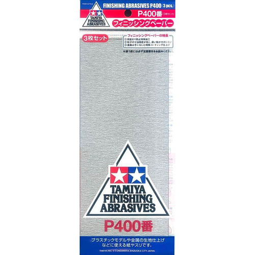 Tamiya - Finishing Abrasives P400 (3pcs)  [87054]