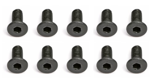 Team Associated 2.5x0.45x6mm Flat Head Hex Screw (10)