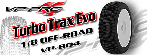VP-PRO 804 Turbo Trax Evo V2 (1/8 Buggy Wheel+Insert+Tire) PRE-GLUED
