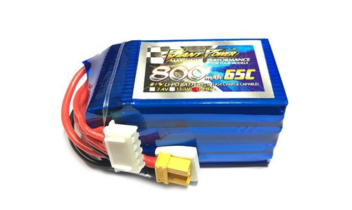 Giant Power 4S 14.8V 800mAh 65C Li-Po Battery w/ XT30 Plug