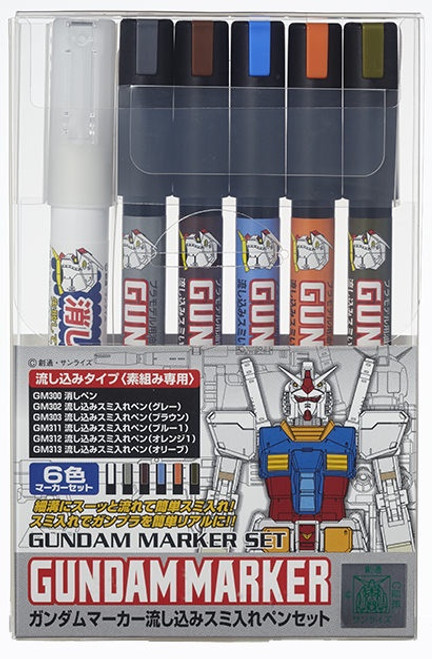 Gunze - GMS122 Gundam Pouring Ink Marker Set