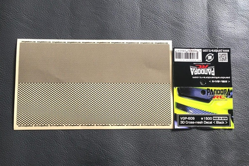 3D Cross Mesh Decal (Black) [VGP-609]