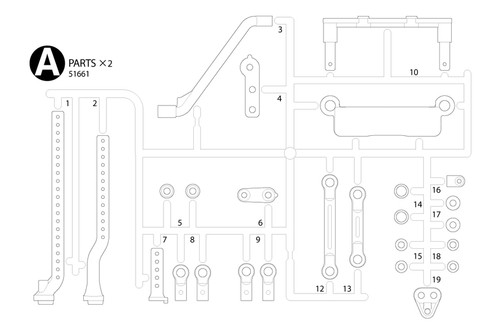 Tamiya RC TC-01 A PARTS (51661)