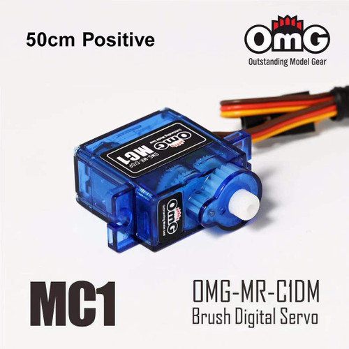 OMG 9g Plastic Gear Micro Size Reverse Servo w/ 50cm Servo Cable