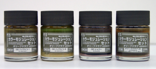 Gunze - Mr Color CS581 Modulation Set Olive Drab Version - Hobby Station