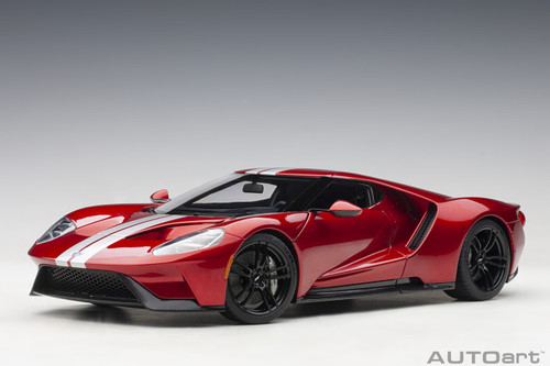 Auto Art 1/18 72943 Ford GT 2017 (Liquid Red with Silver Stripes)