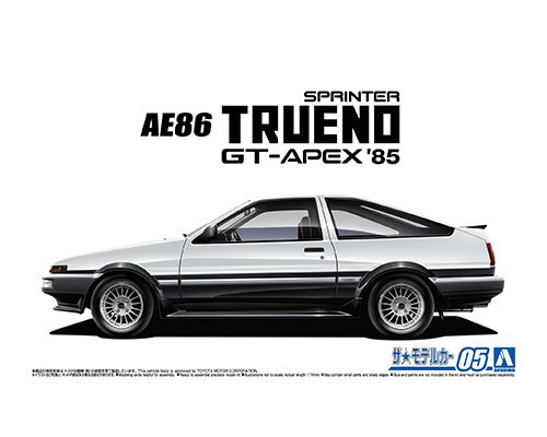 Aoshima 1/24 Toyota AE86 Sprinter Trueno GT-Apex 1985