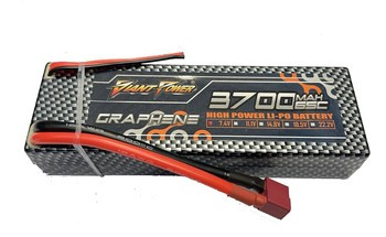 Giant Power 2S 7.4V 3700mAh 65C Hardcase Li-Po Battery w/ T-Plug