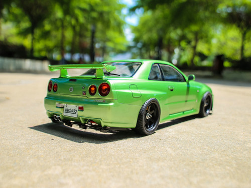 Killerbody 1/10 Nissan Skyline R34 Champagne Green Painted Body Shell ...