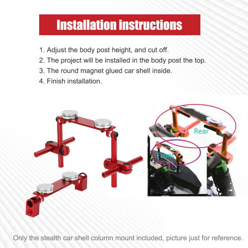 Dilwe kit de Montage de Corps magnétique en Alliage d'aluminium Convient pour Le modèle de Voiture de Course HSP 1/10 RC
