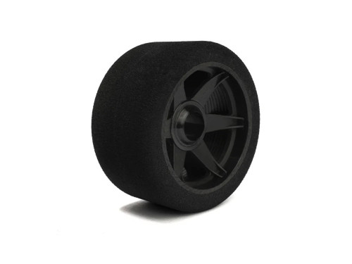 Hot Race - Pair of 1/8 On-Road Front Tires PreGlued on Carbon Rims (35 Shore)