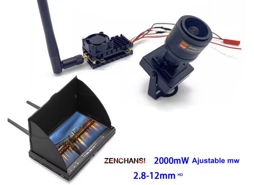 2000MW long range 5.8G FPV ( first person view) System with 7 Inch Monitor