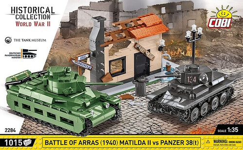 COBI-2284 | Battle of Arras 1940 Matilda II vs Panzer 38(t) 1015pcs