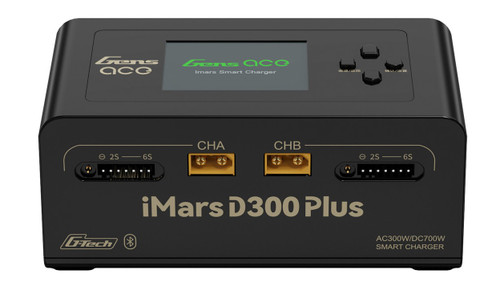 Gens ace iMars D300 Plus Smart Charger | Bluetooth App Control | G-Tech | Dual-Channel | Black
