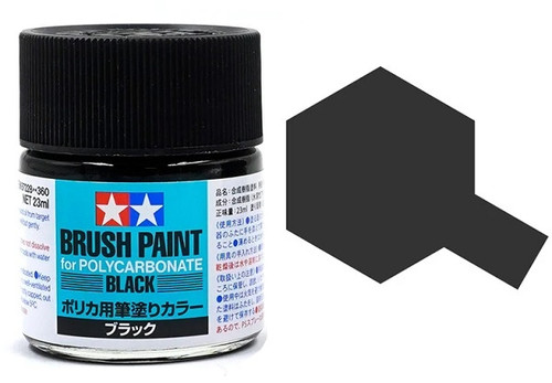 Tamiya BRUSH PAINT for POLYCARBONATE (BLACK) [87228]