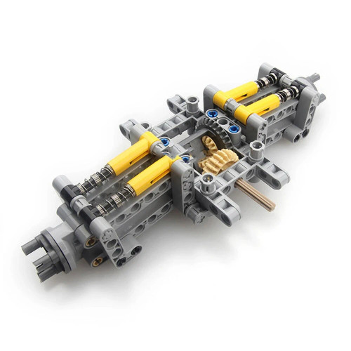 MOC-9365 High-tech Parts Building Blocks + Wheels Small Particle Rear Drive System Shock Absorbing Chassis