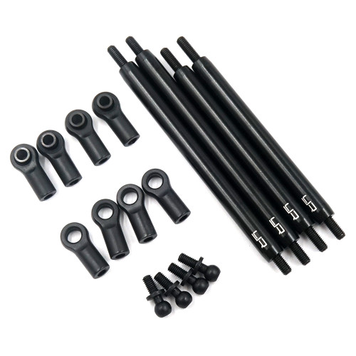 Aluminum Links Set Upper for Tamiya CC-02 Black