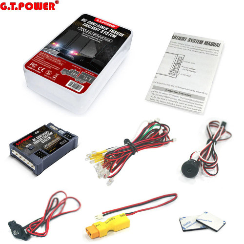 G.T.POWER RC Container Trailer Taillight System Wireless Infrared for RC