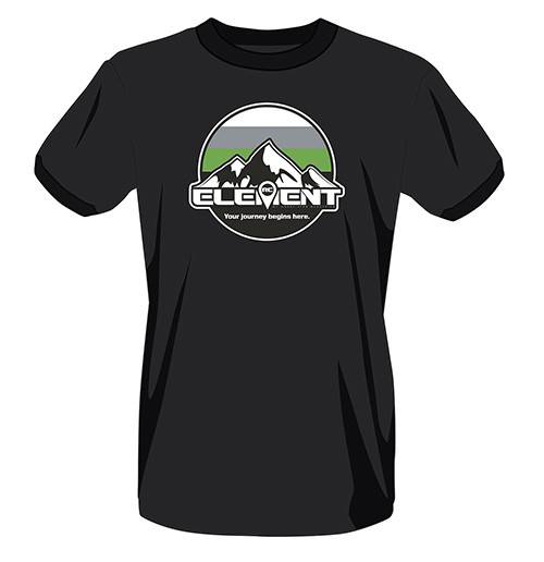 Element RC Circle Mountains T-Shirt - Black (M)