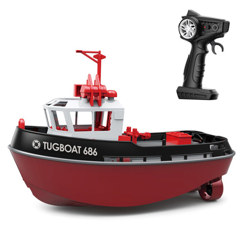 Tugboat 686 RTR 2.4GHz RC Boat,  Black