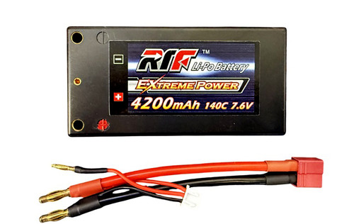 Giant Power 2S 7.4V 4200mAh 140C RTF Extreme Power 4mm LCG Shorty Hardcase with Dean plug (low profile)