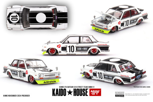 Mini GT KAIDOHOUSE Datsun 510 Street Team XMM V1