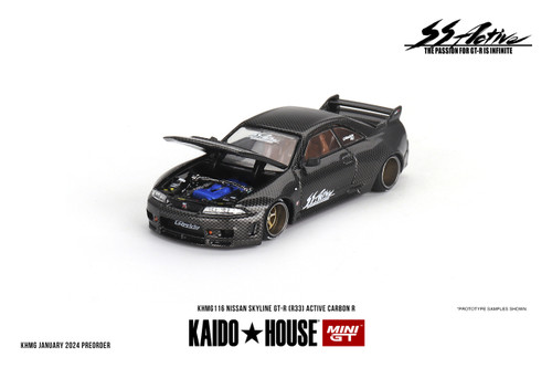 Mini GT Nissan Skyline GT-R (R33) Active Carbon R