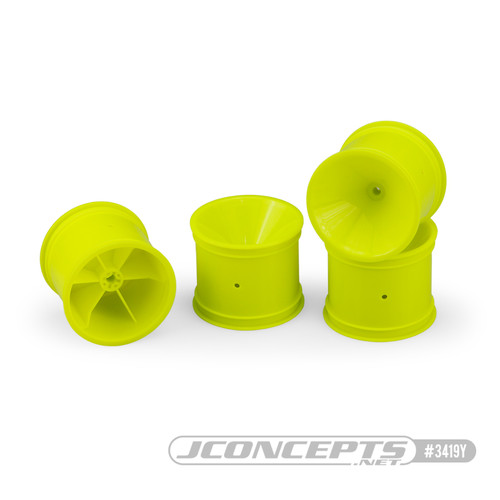 JConcepts Mono - RC10T, T2, T3, GT, Rear Wheel - Yellow